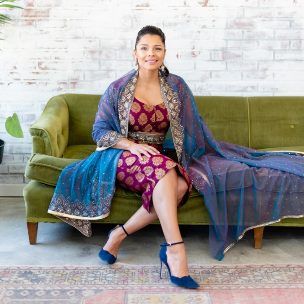 4 Piece Gown - Belt, Top, Skirt, Beautiful Shawl